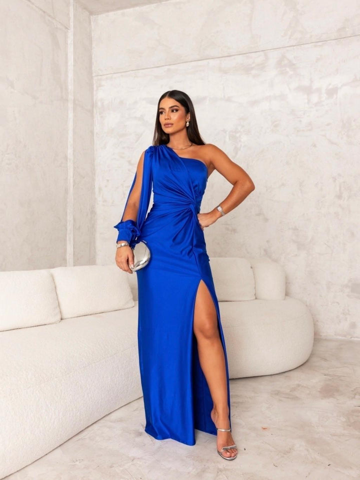 Évora Vestido largo de satén