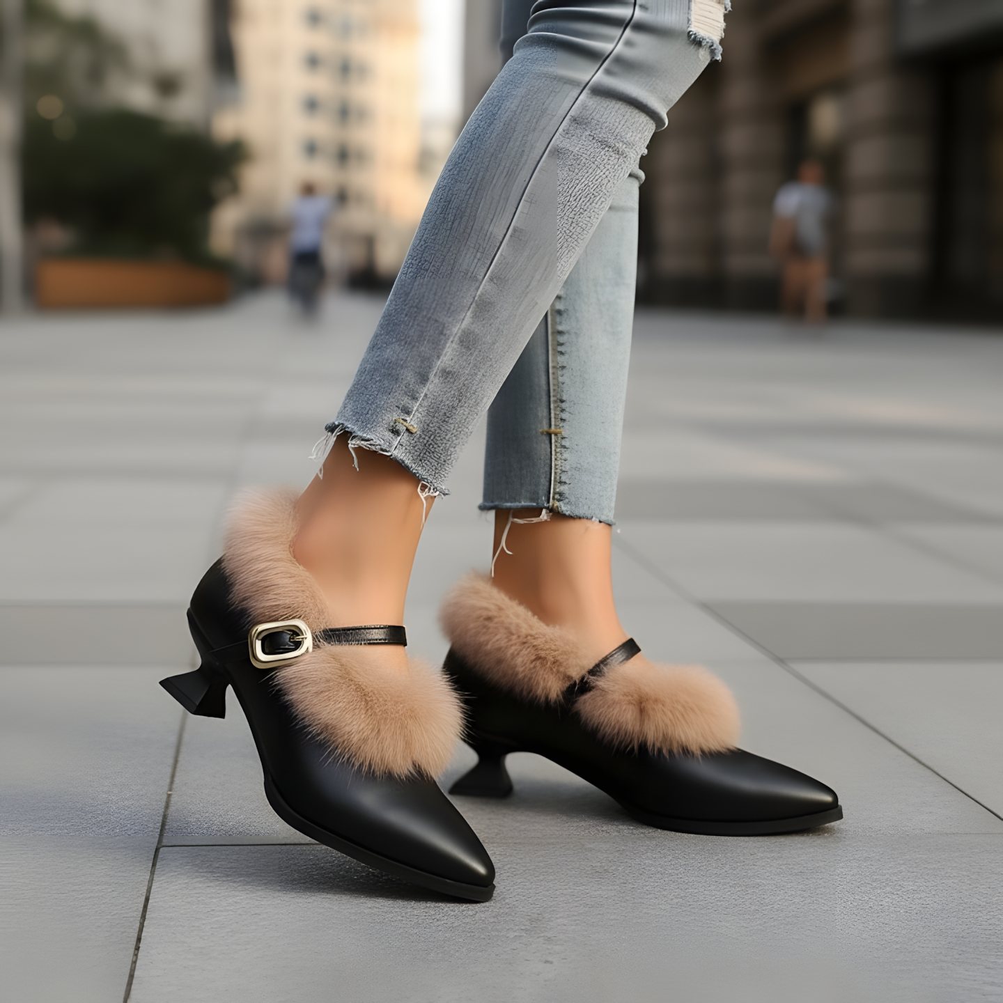 Tacones de Piel Velina