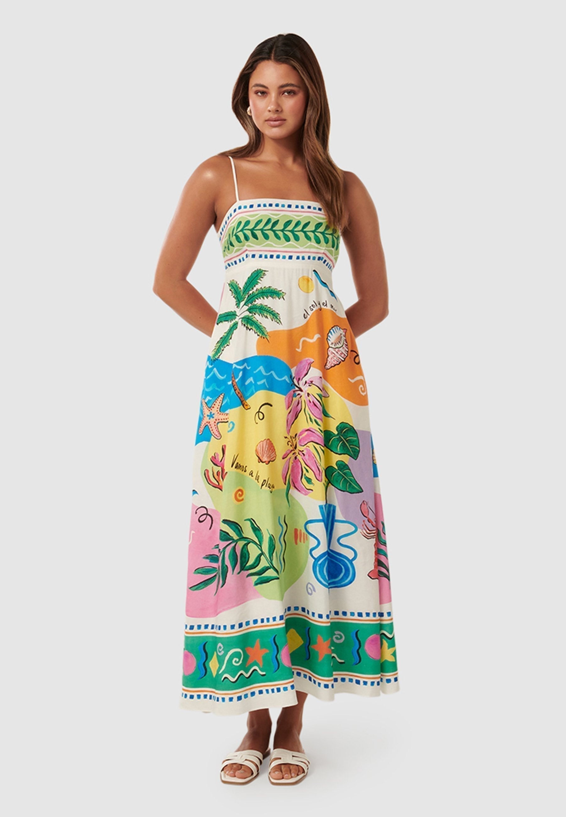 Adaia  Midi Vestido estampado