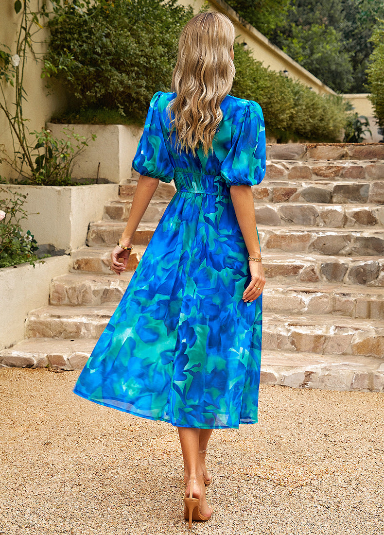 Elsa Vestido midi estampado