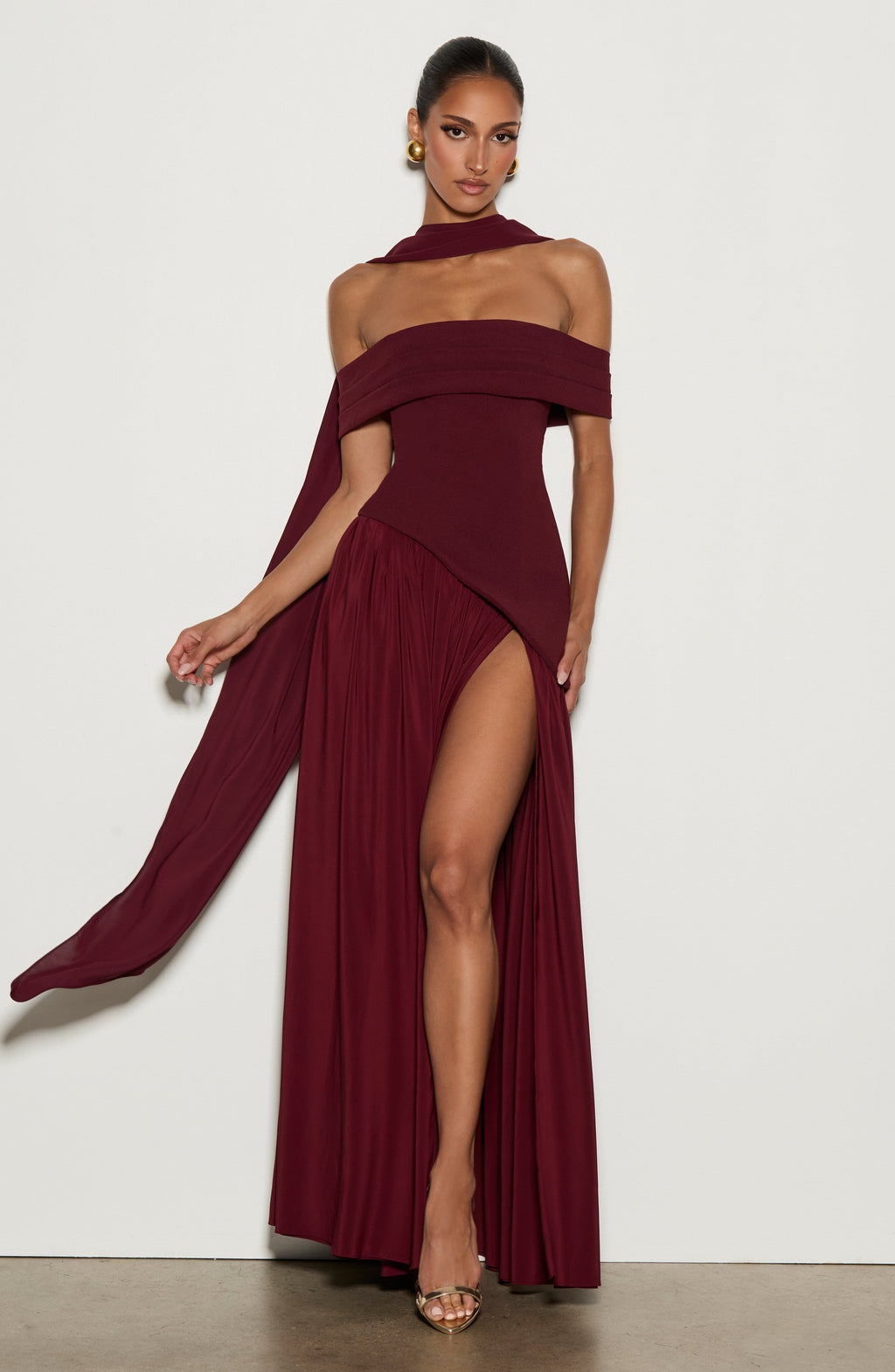 Vestido Delilah-Burdeos