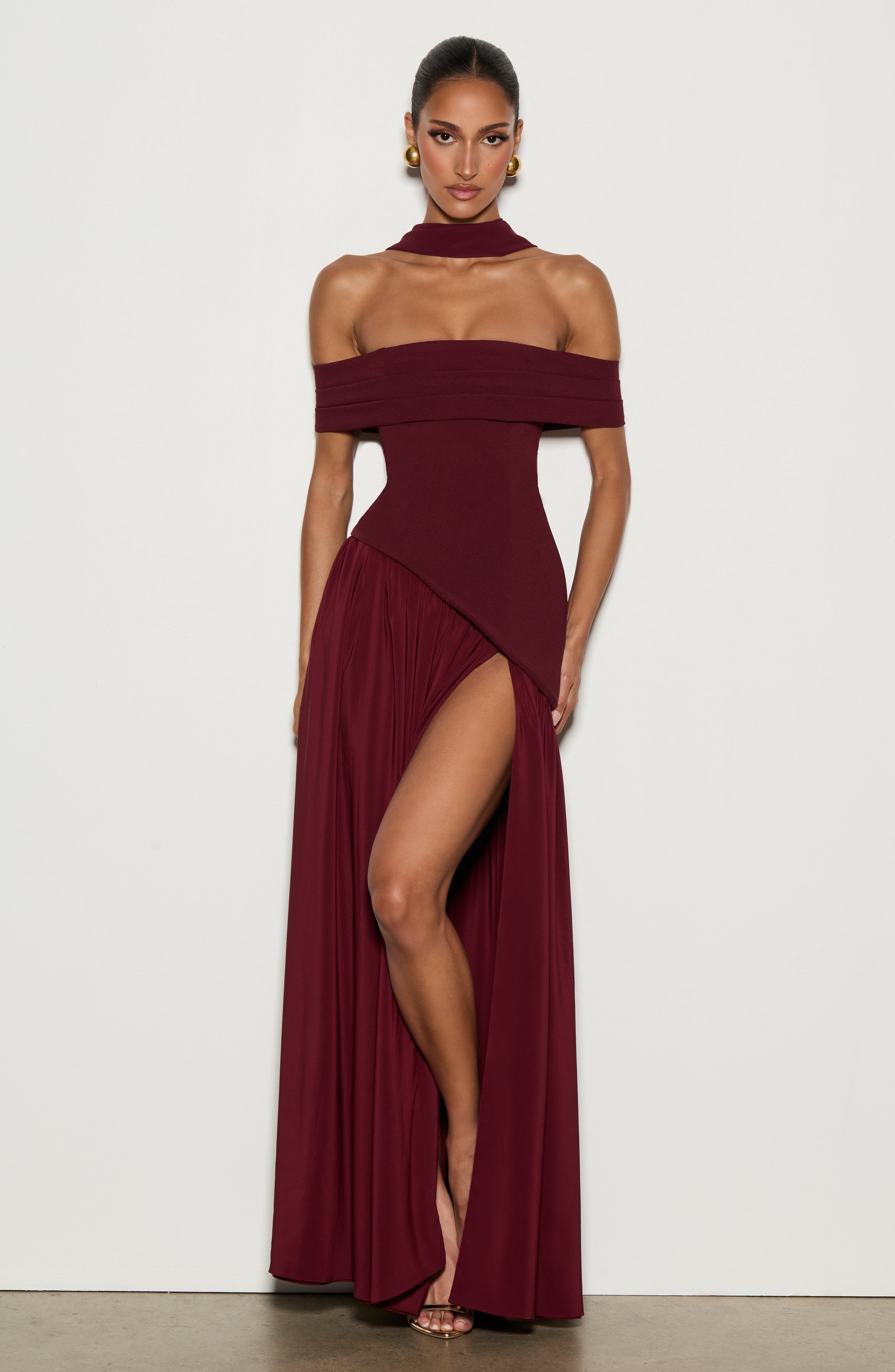 Vestido Delilah-Burdeos