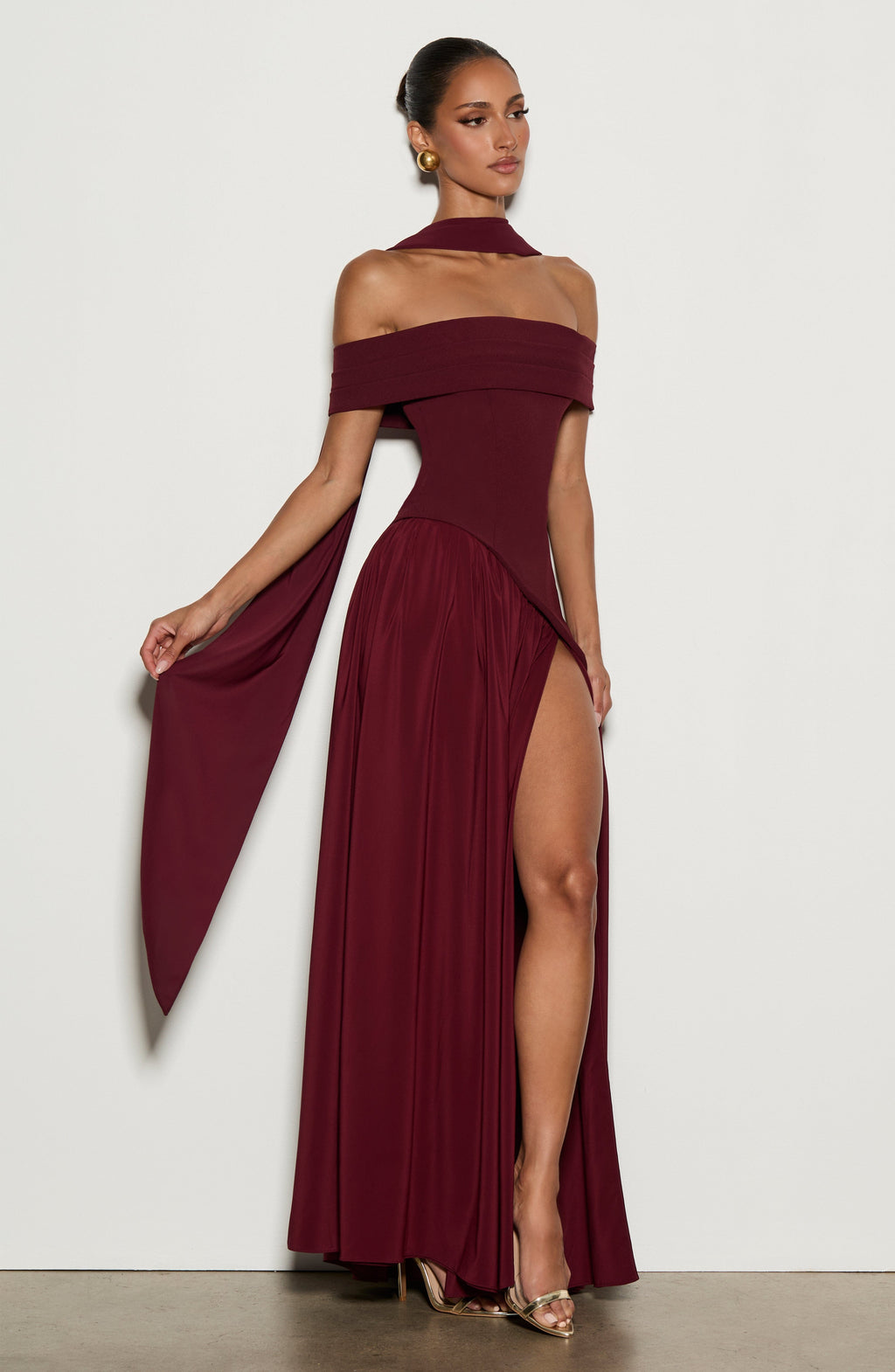 Vestido Delilah-Burdeos
