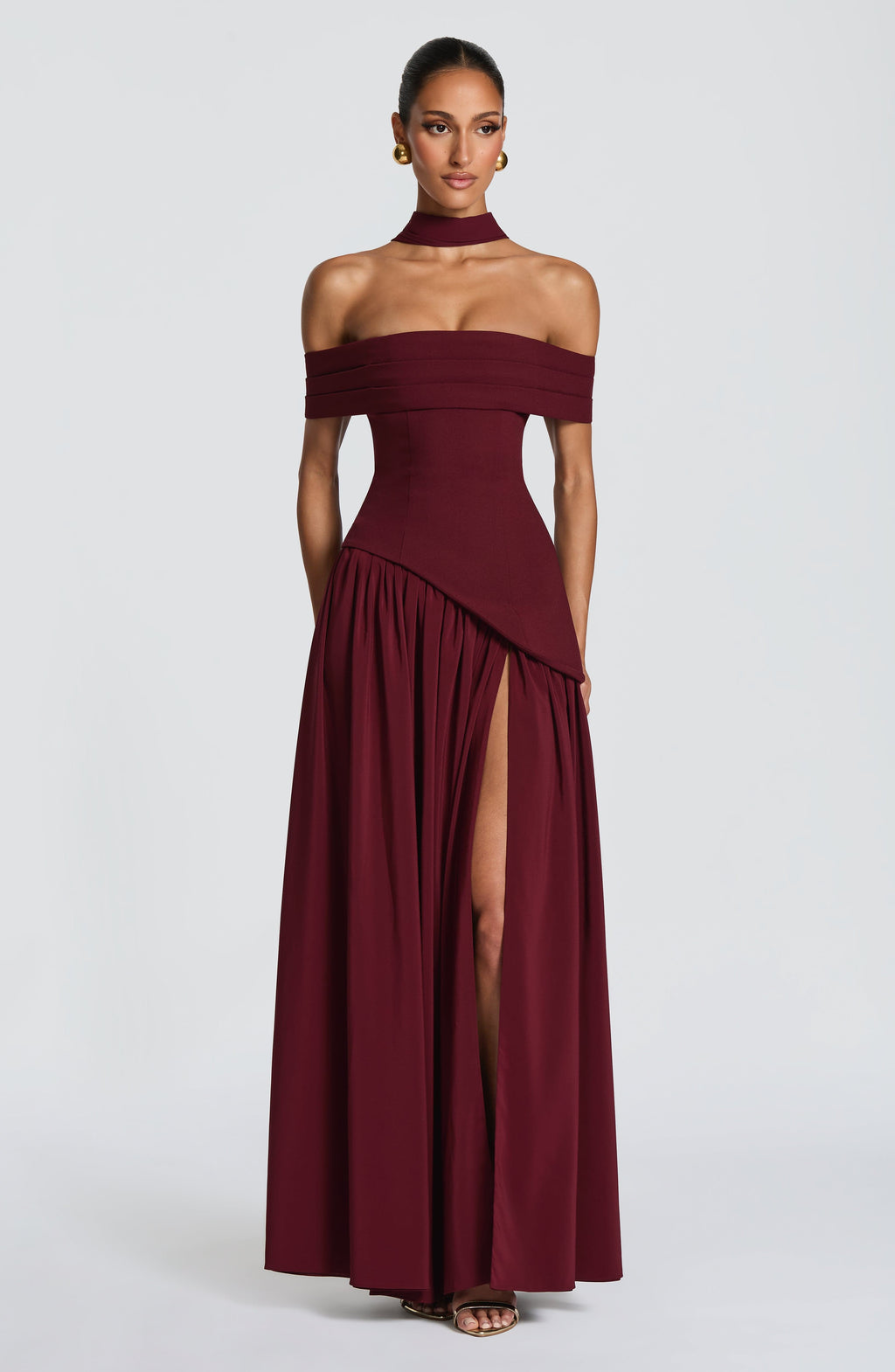 Vestido Delilah-Burdeos