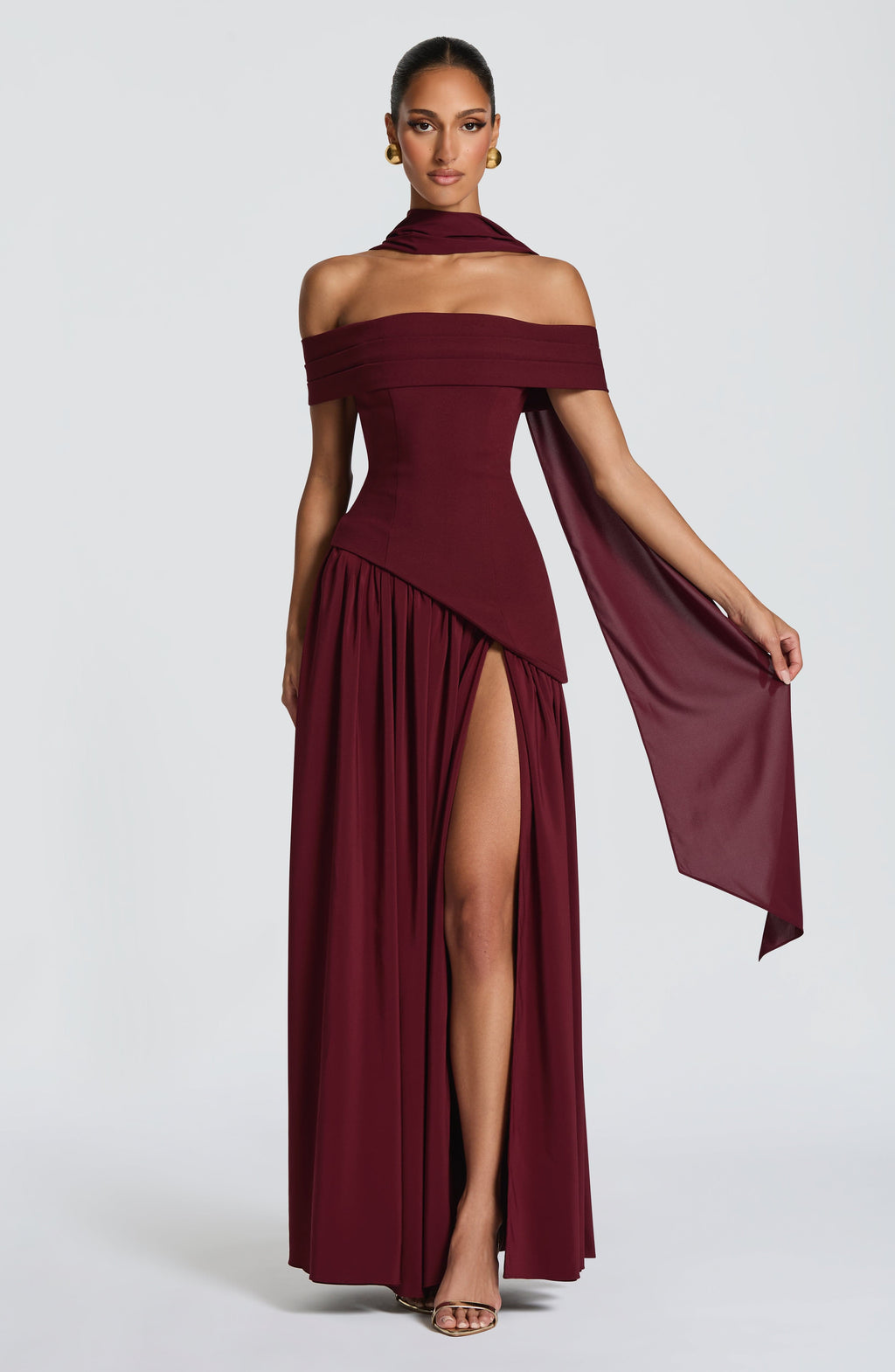 Vestido Delilah-Burdeos