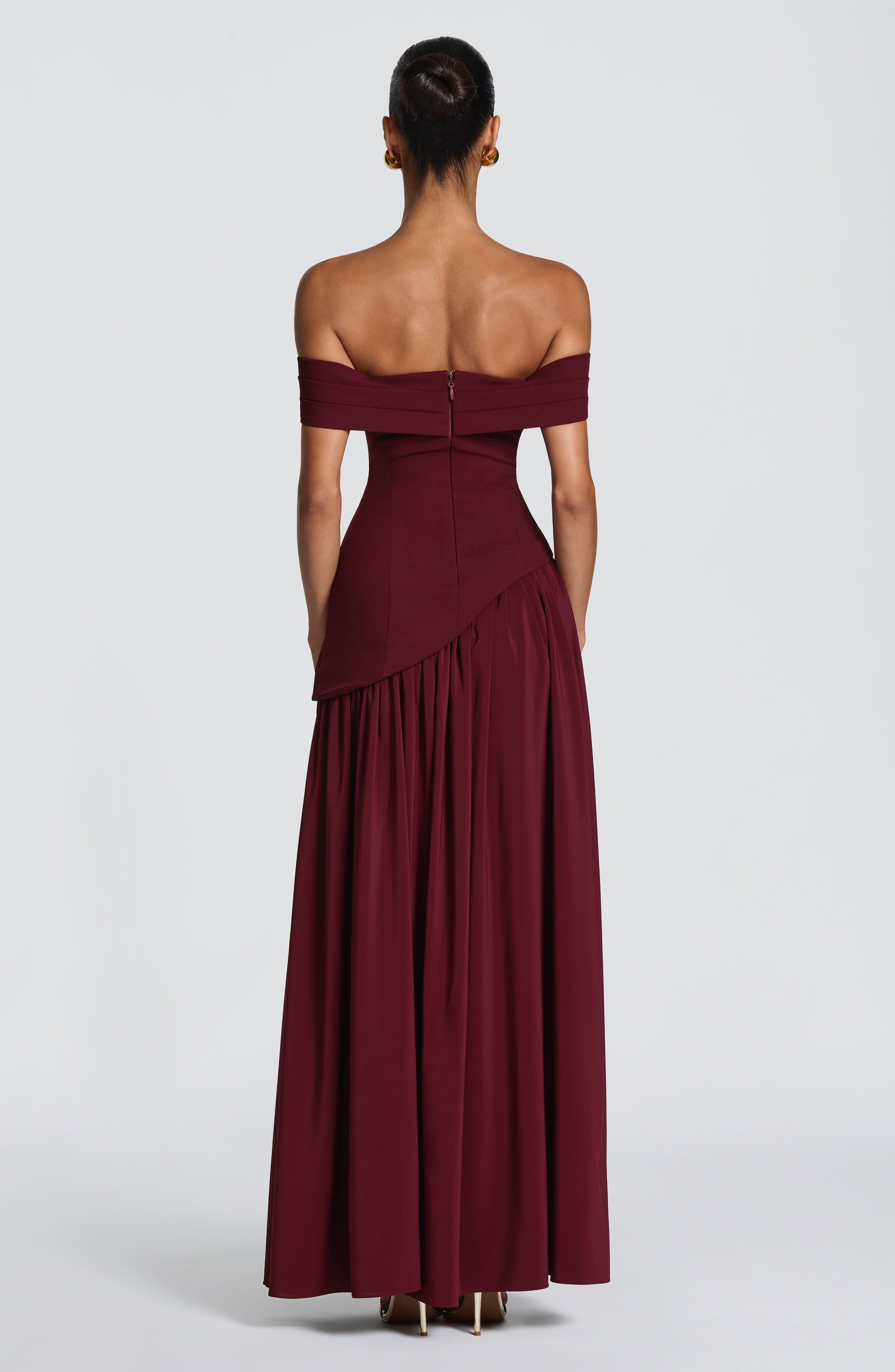 Vestido Delilah-Burdeos