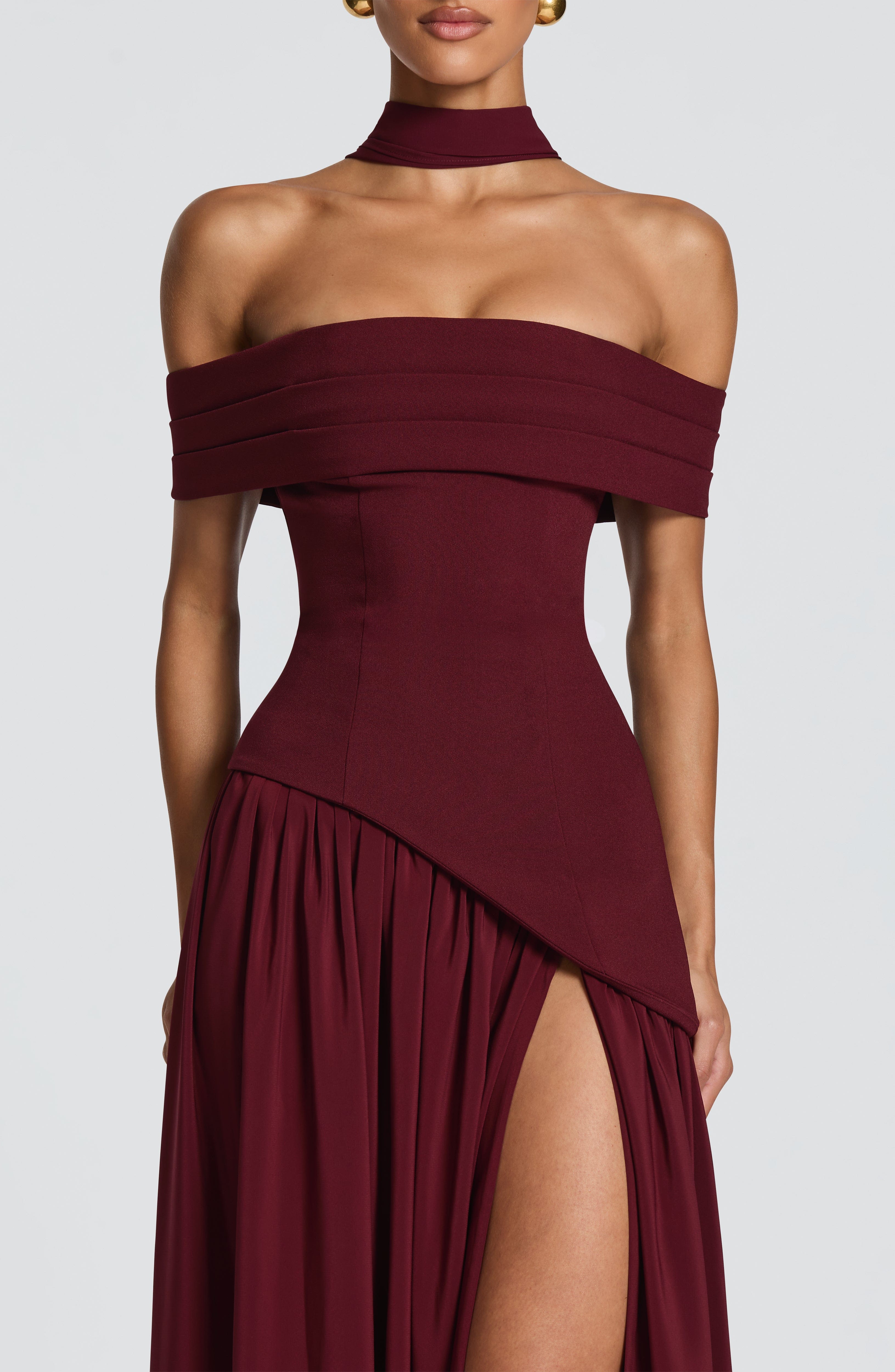Vestido Delilah-Burdeos