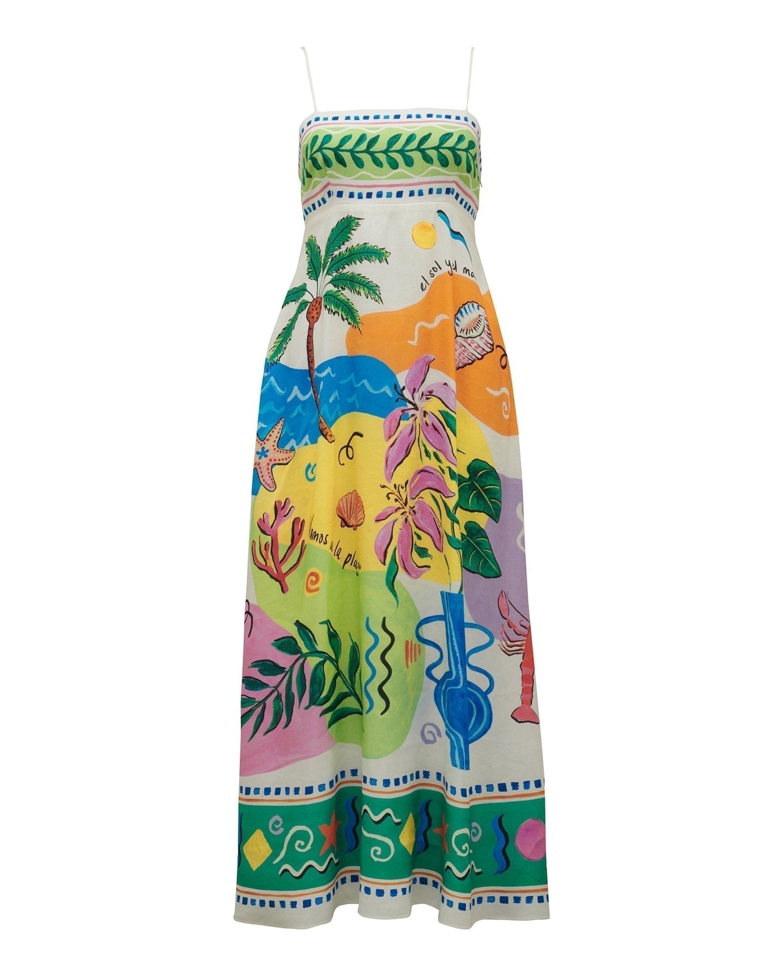 Adaia  Midi Vestido estampado