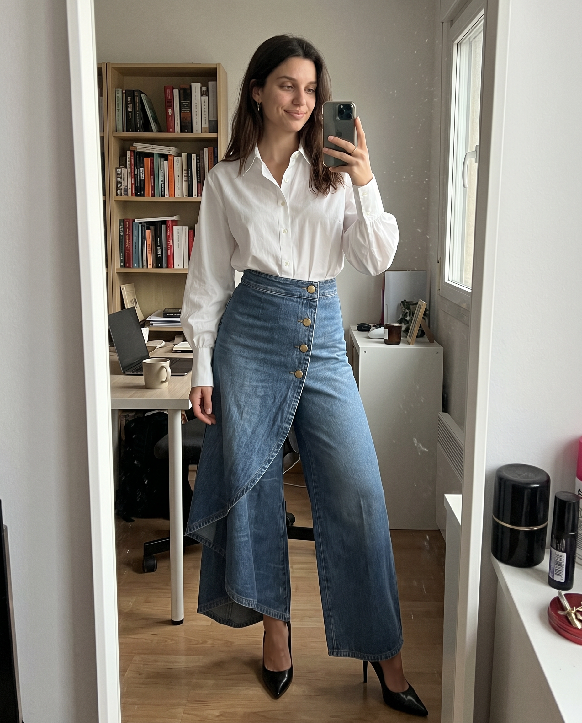 Pantalón Efecto Falda - Silueta Elegante