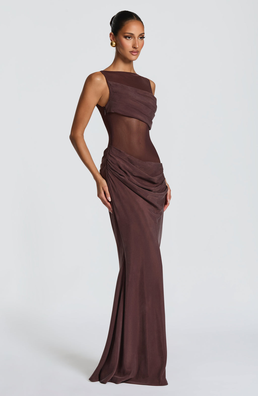 Vestido Gracelyn-Marrón