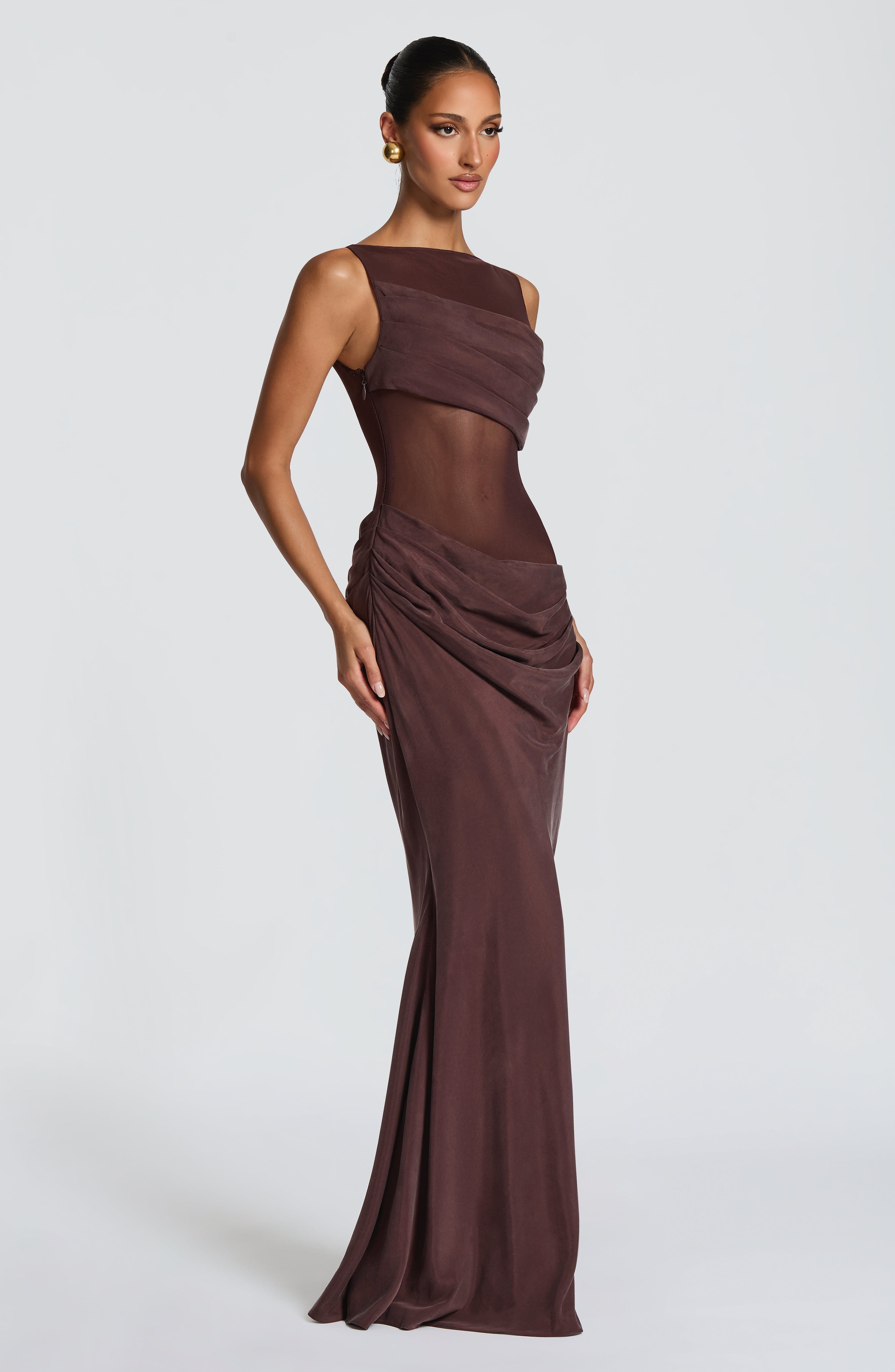Vestido Gracelyn-Marrón
