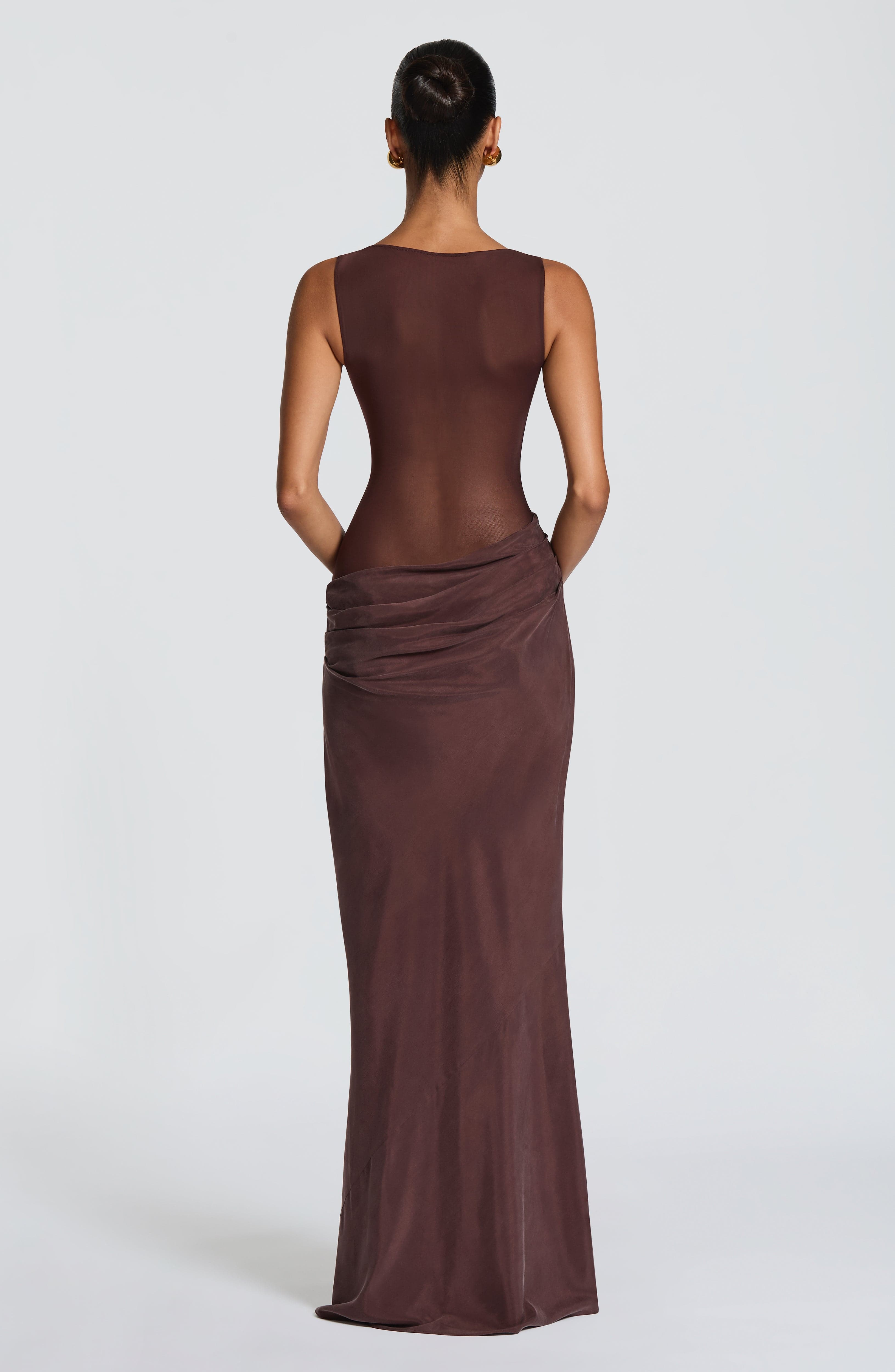 Vestido Gracelyn-Marrón
