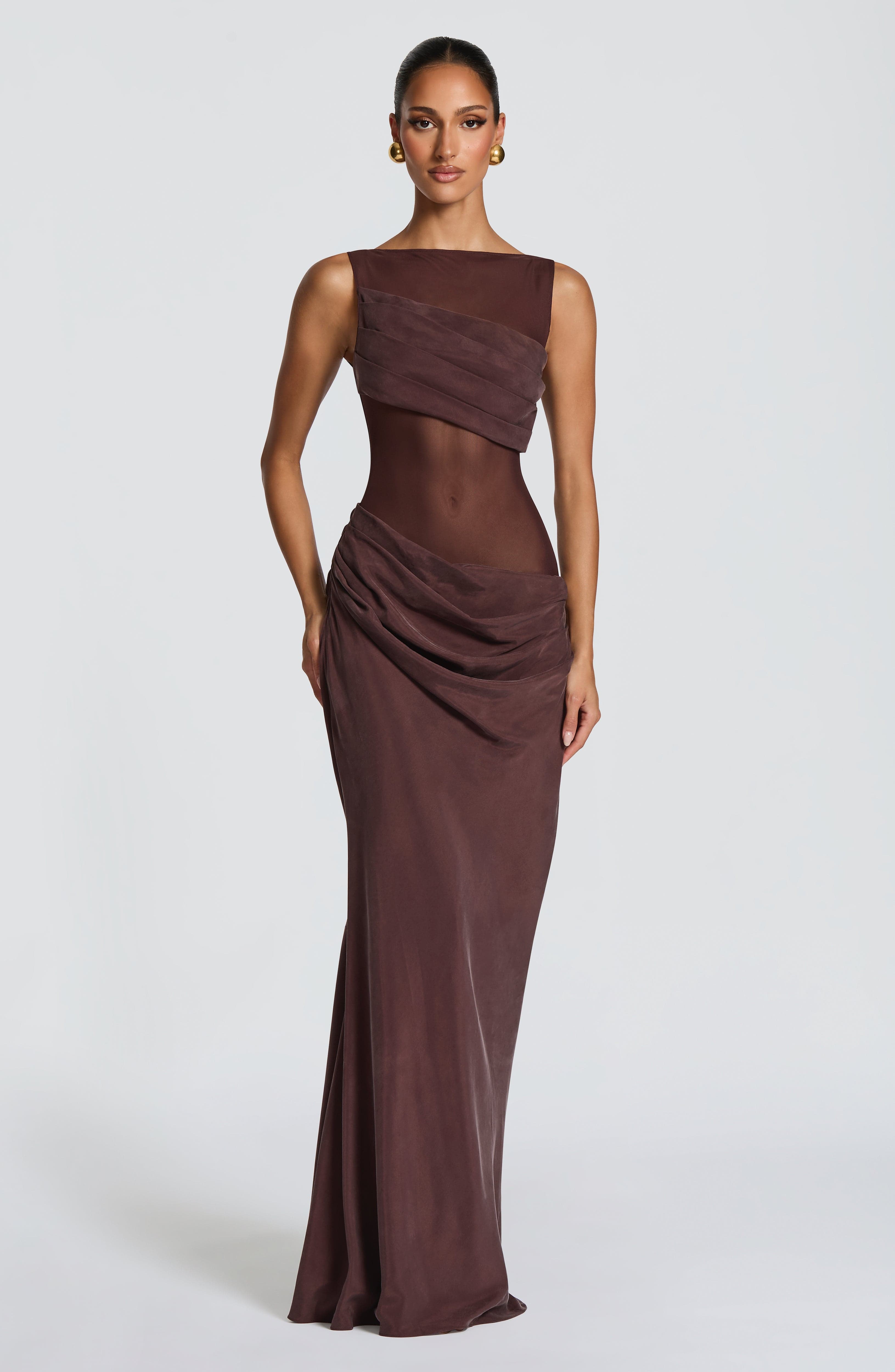 Vestido Gracelyn-Marrón