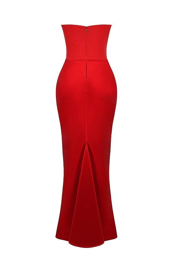 Niza Vestido largo de satén
