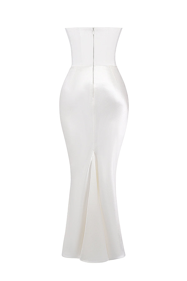 Niza Vestido largo de satén