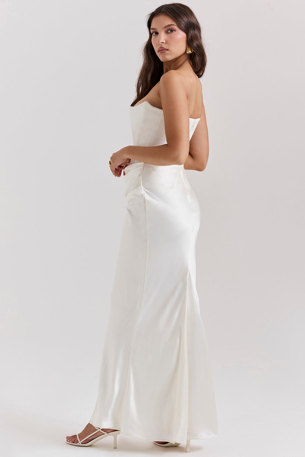 Niza Vestido largo de satén