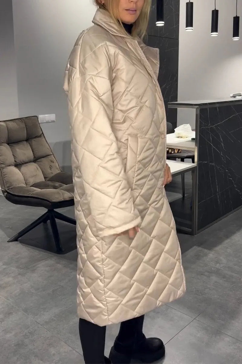 Beata | Abrigo acolchado reversible con forro de leopardo