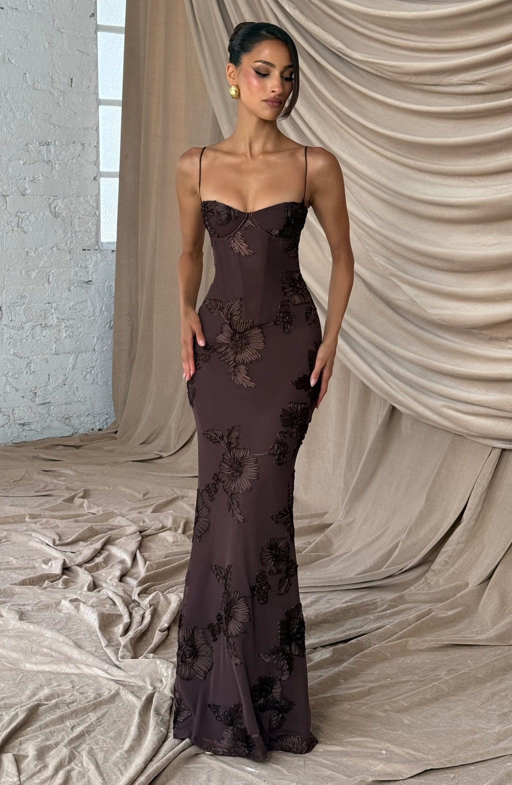 Vestido Nancy-Marrón