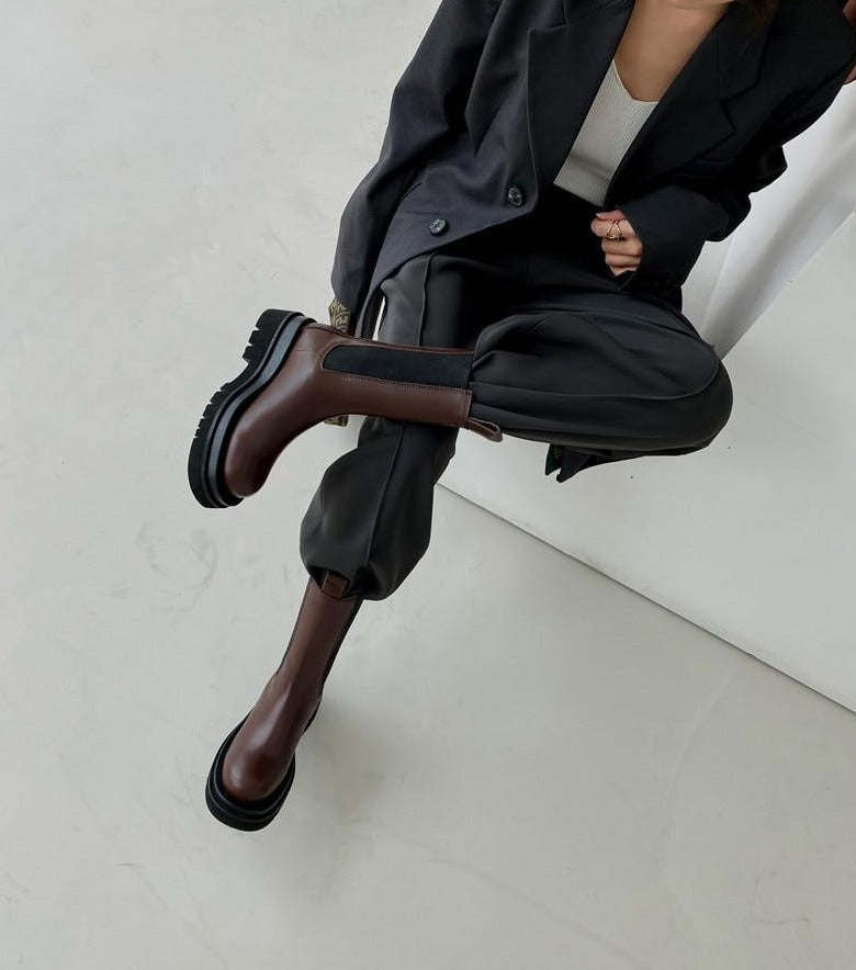 Zapatos de terciopelo de cuero genuino