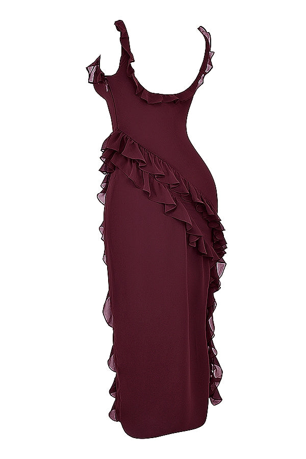 Dalila Vestido largo con volantes