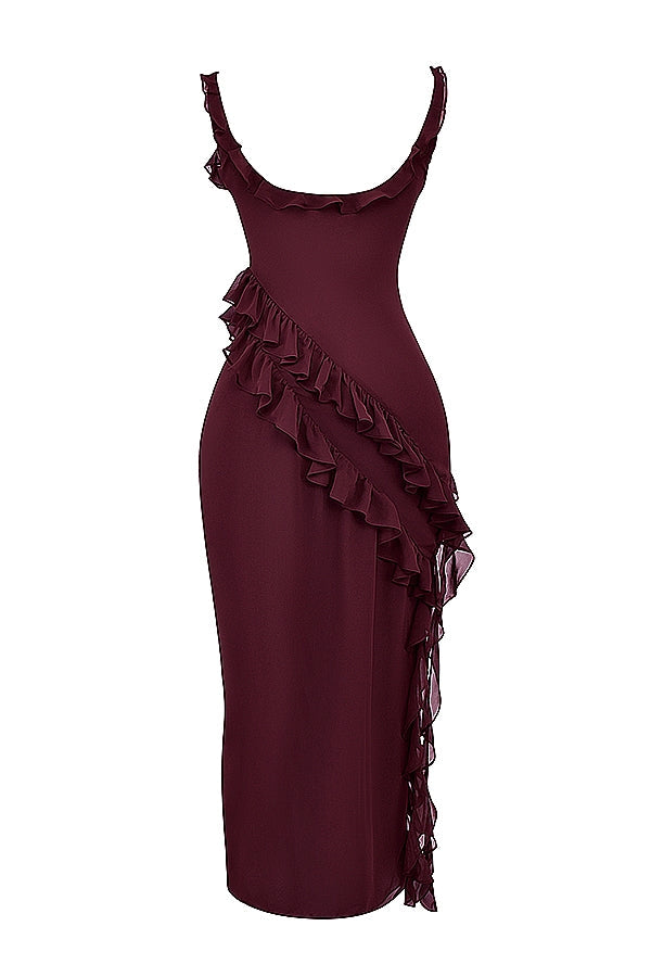 Dalila Vestido largo con volantes