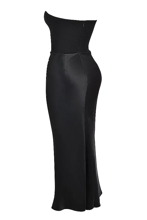 Niza Vestido largo de satén