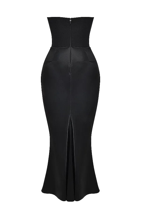 Niza Vestido largo de satén