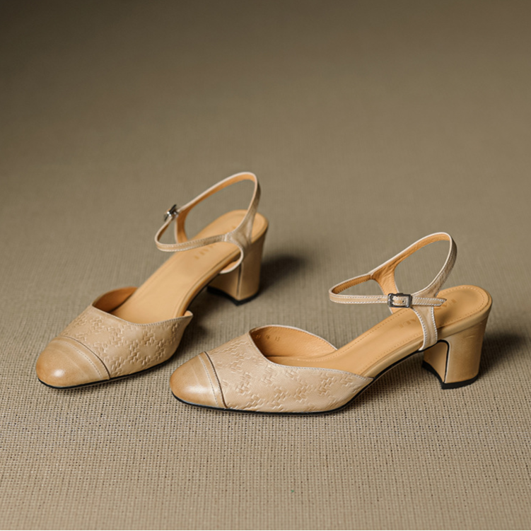 Tacones de Cuero Auténtico Valery